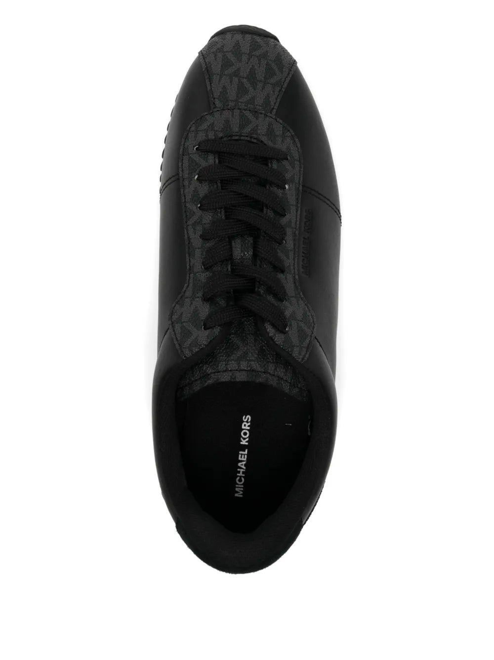 Black Michael Kors sneakers, lace-up front with logo tongue label