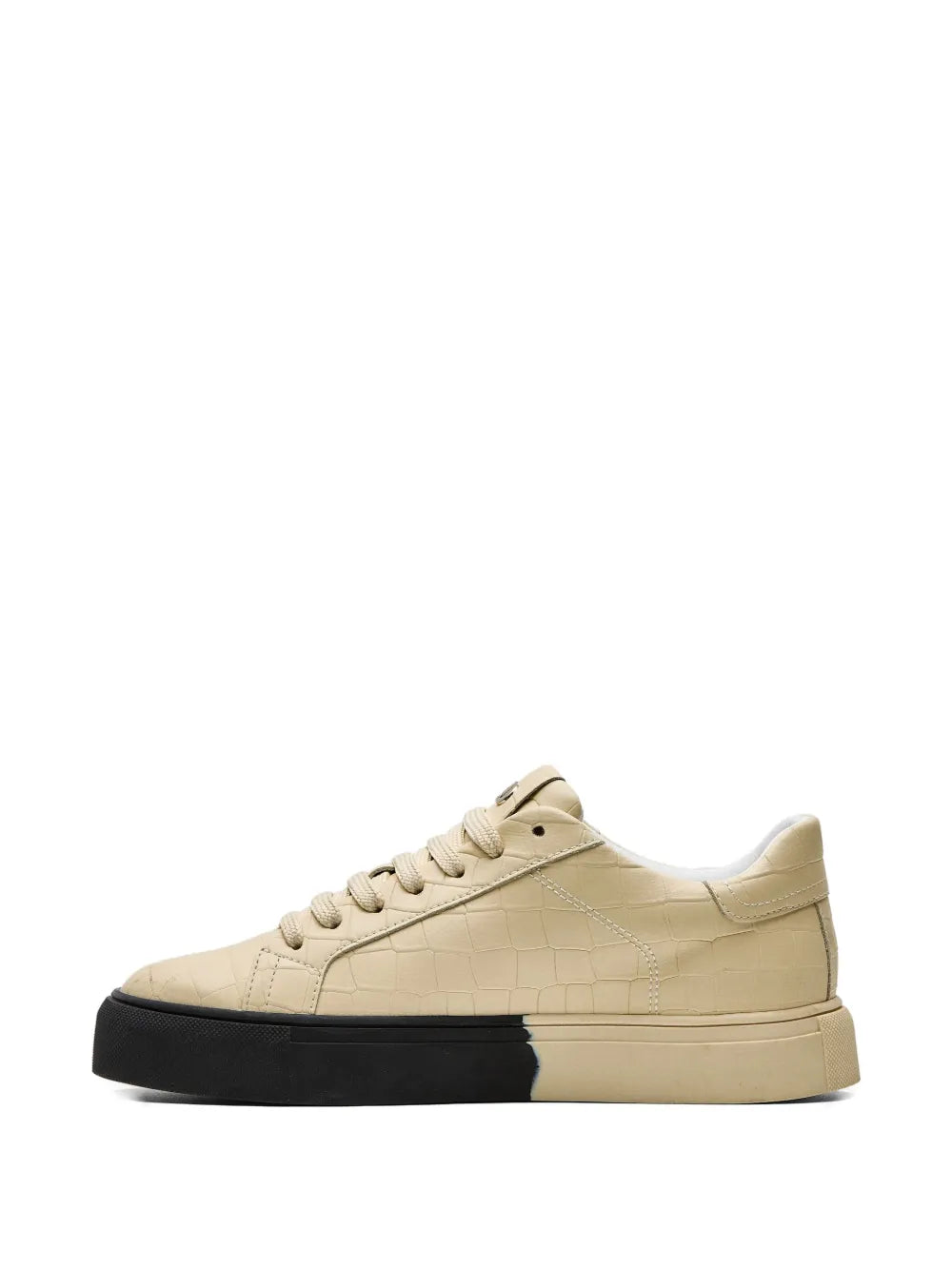 Beige Hide&Jack logo-motif sneakers, low-top style, logo detail and black sole