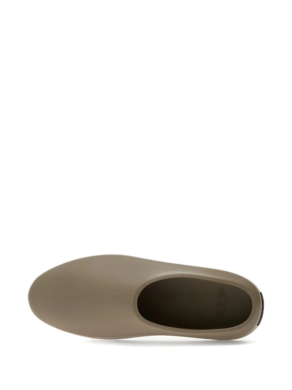 Brown slip-on sneaker, side profile with open collar and dark insole