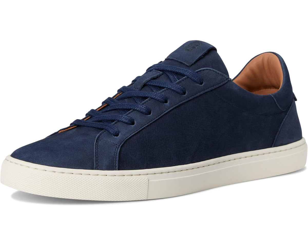 Navy GREATS low-top sneakers with lace-up design and white sole
