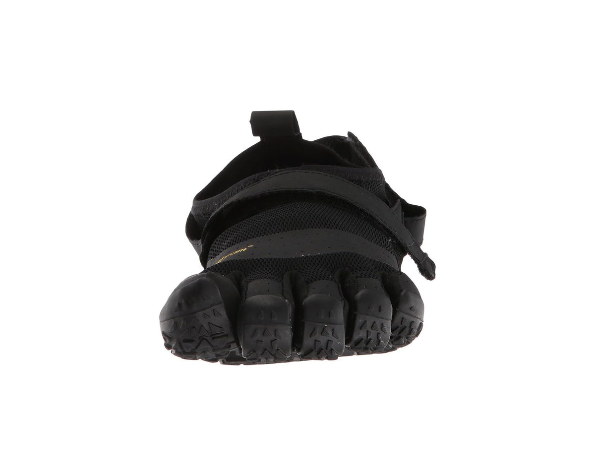 Men's Vibram FiveFingers black water shoe toe end with separated five toe pockets