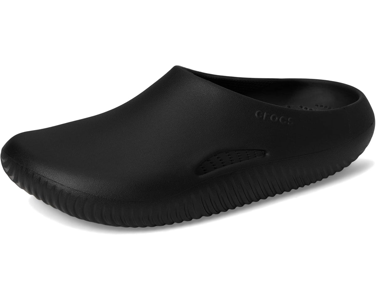 Black Crocs clog with molded footbed and vented forefoot