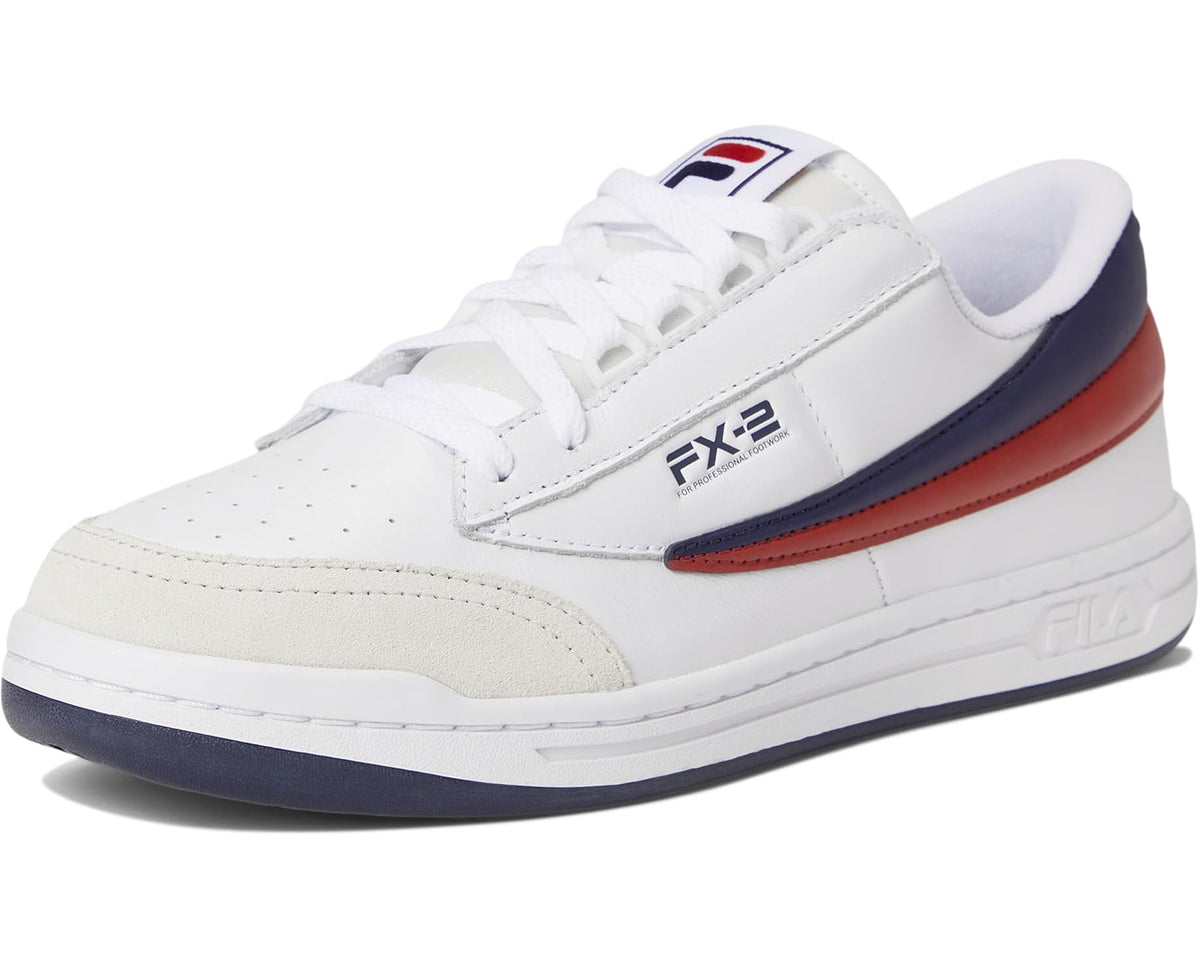 Men's Fila FX-2 low-top sneakers, angled front view with white laces