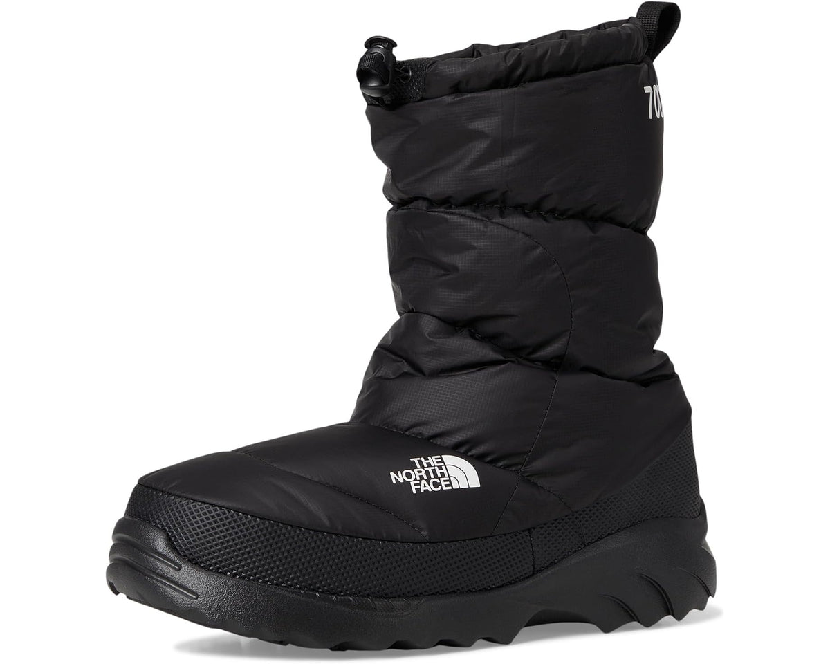 Men's The North Face bootie with quilted black upper and rugged tread sole