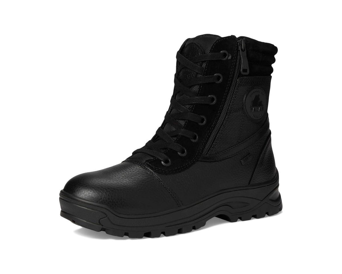 Men's Pajar Trooper Ig black lace-up ankle boot with thick traction sole