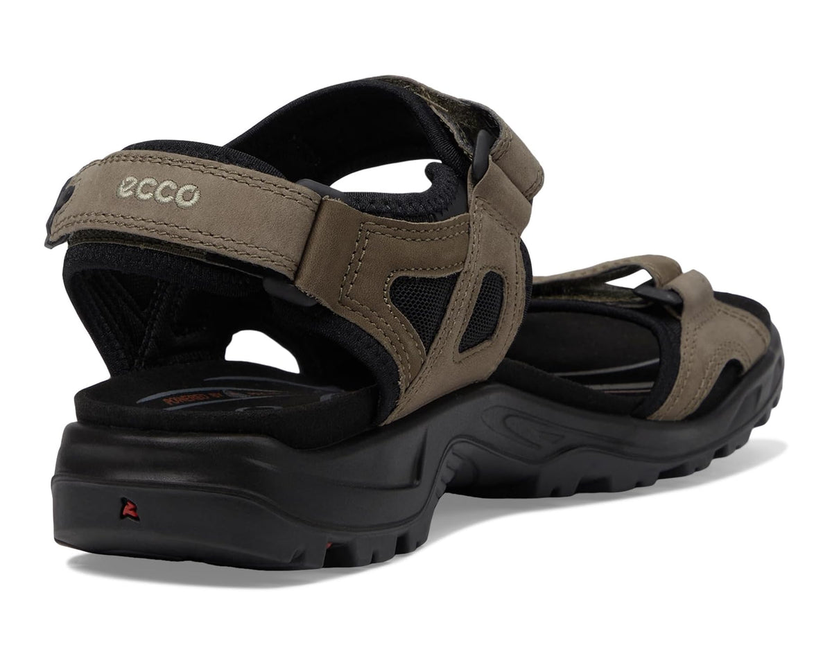 Men's ECCO sport sandal back view with tarmac ankle strap and black rubber sole
