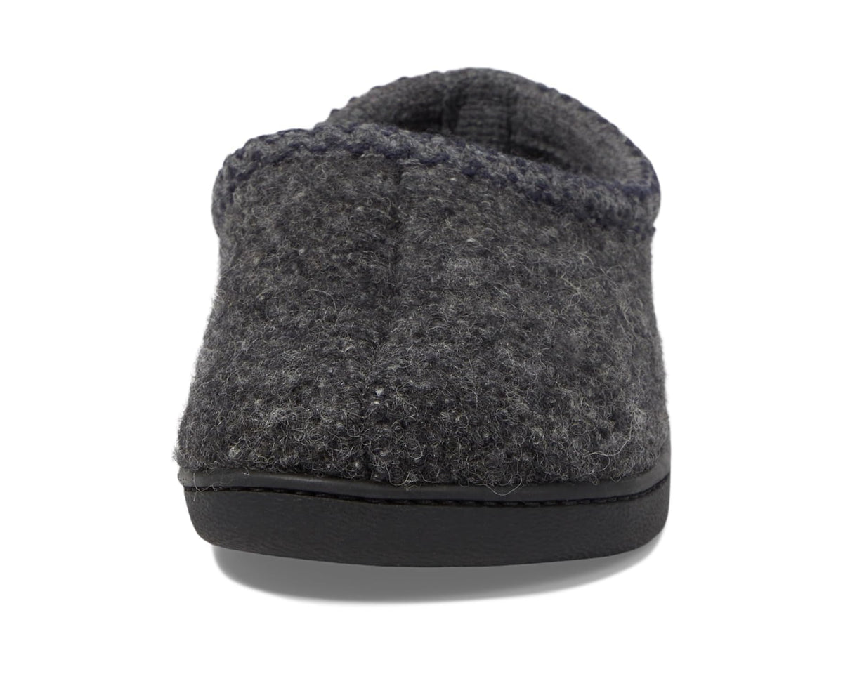 Unisex Haflinger ATB slipper heel with grey speckled wool upper and black sole