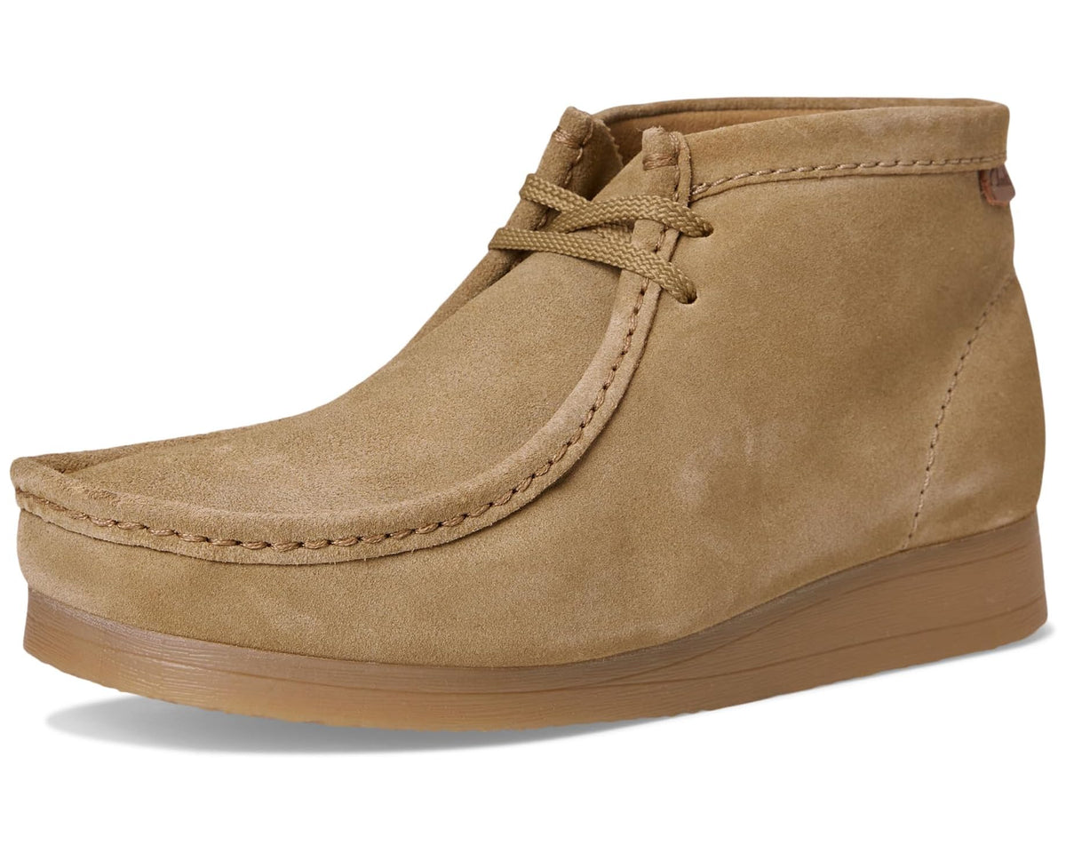 Men's suede chukka boot, dark sand, lace-up ankle height
