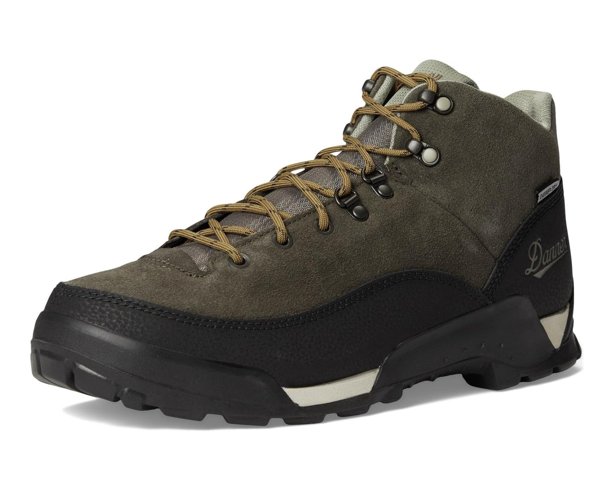 Men's Danner Panorama Mid 6 lace-up boots in dark olive suede with black accents