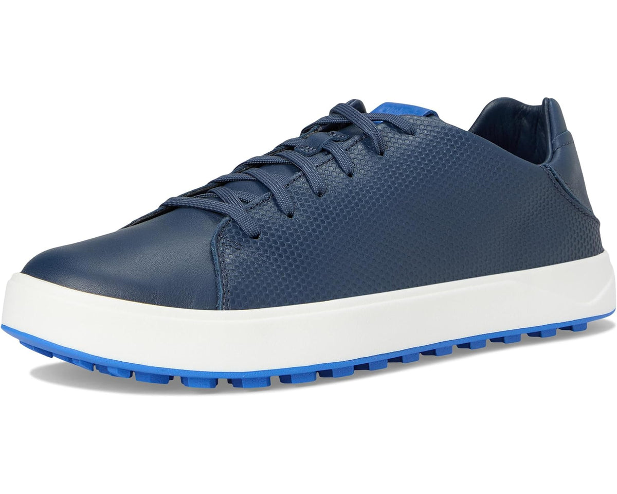 OluKai men's WAI'ALAE low-top sneakers, navy upper with blue rubber sole