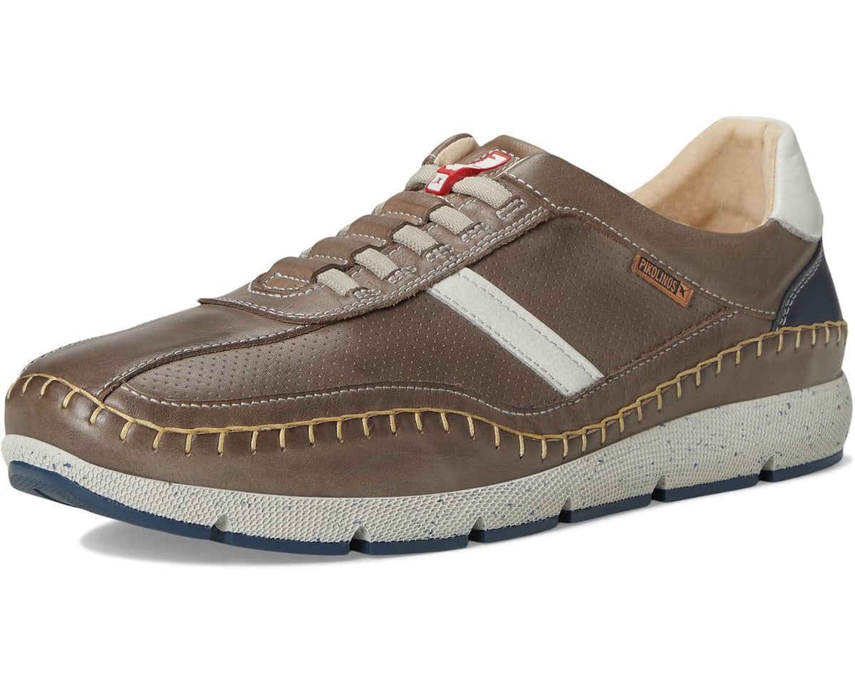 Men's PIKOLINOS sneaker front view with two-tone laces and white side stripe
