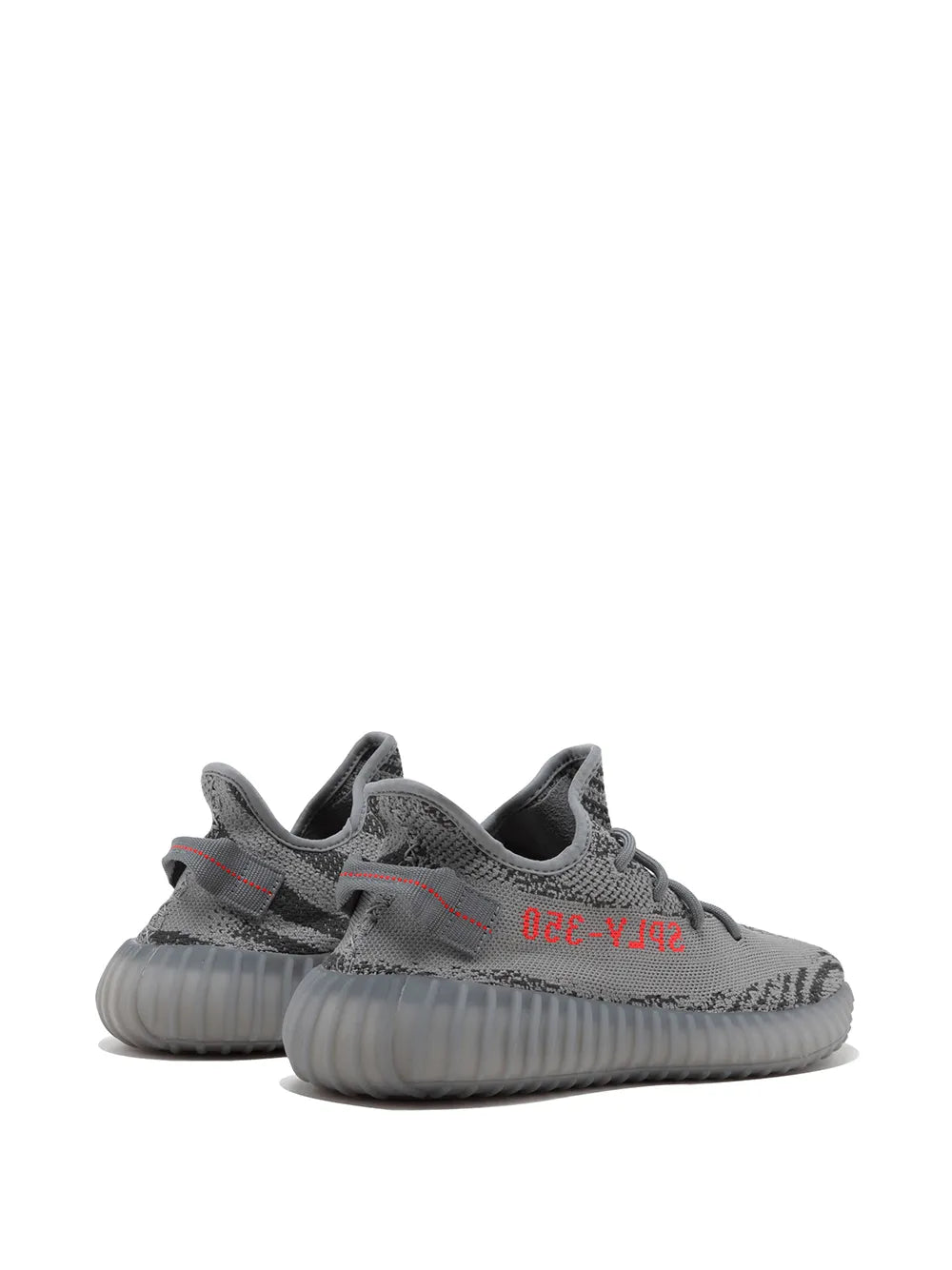 adidas Yeezy Boost 350 V2 'Beluga 2.0' grey knit sneaker, heel-to-toe side view