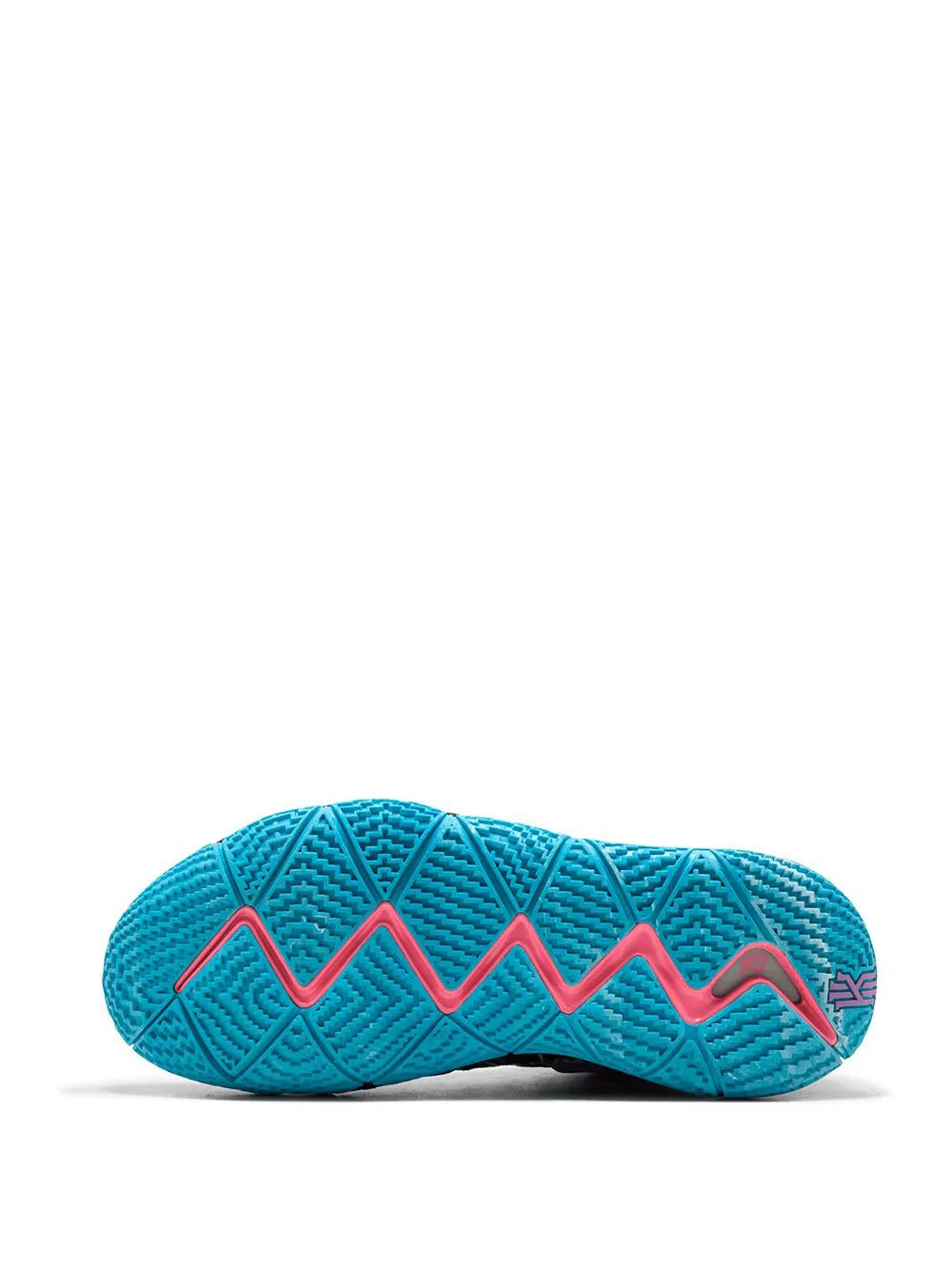 Blue Nike basketball shoe outsole with textured traction pattern