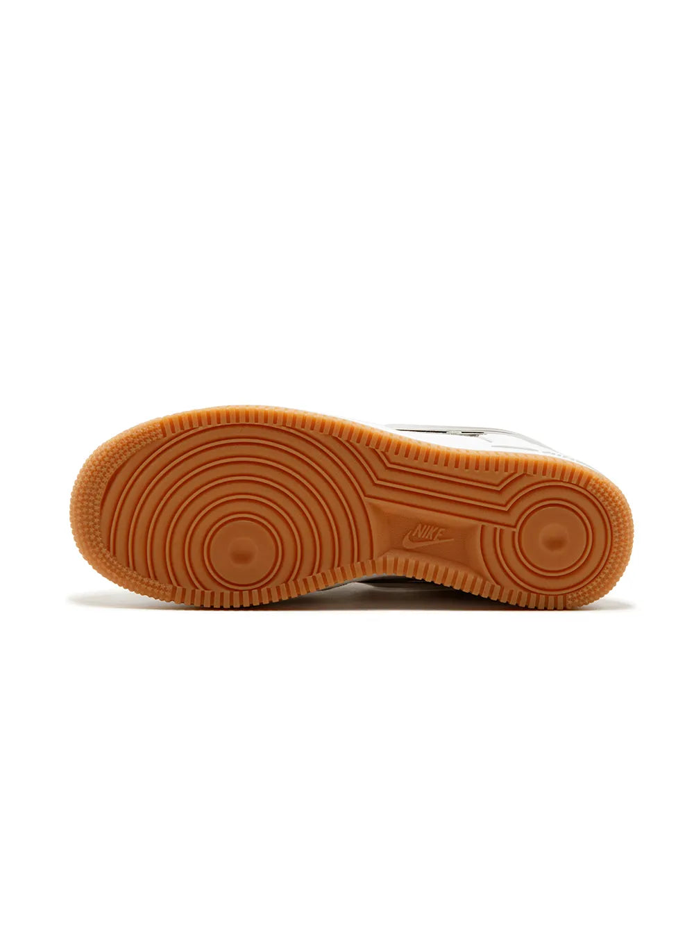 White sneaker outsole with textured gum rubber tread