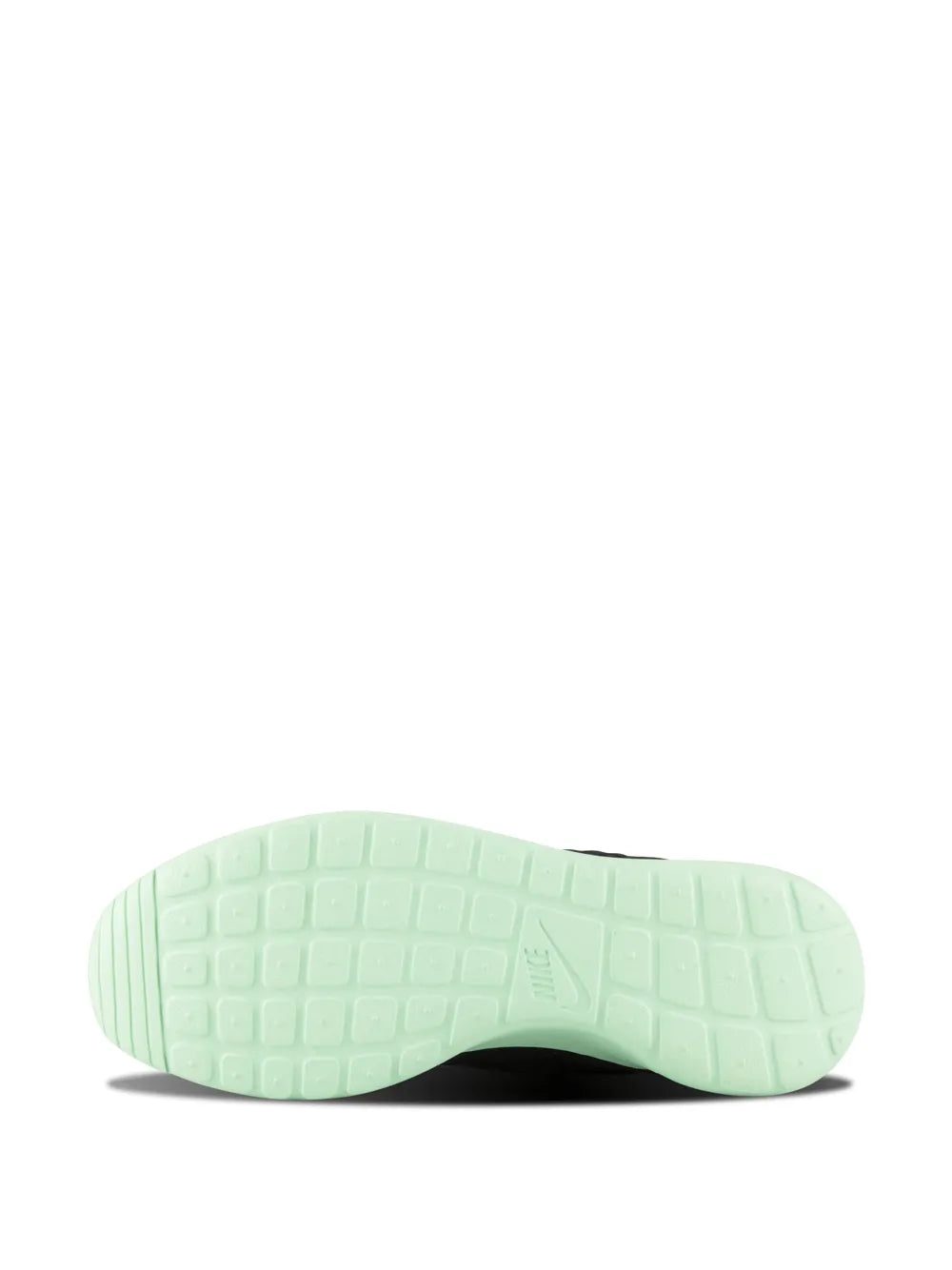 Nike Rosherun FB outsole view with mint green traction tread
