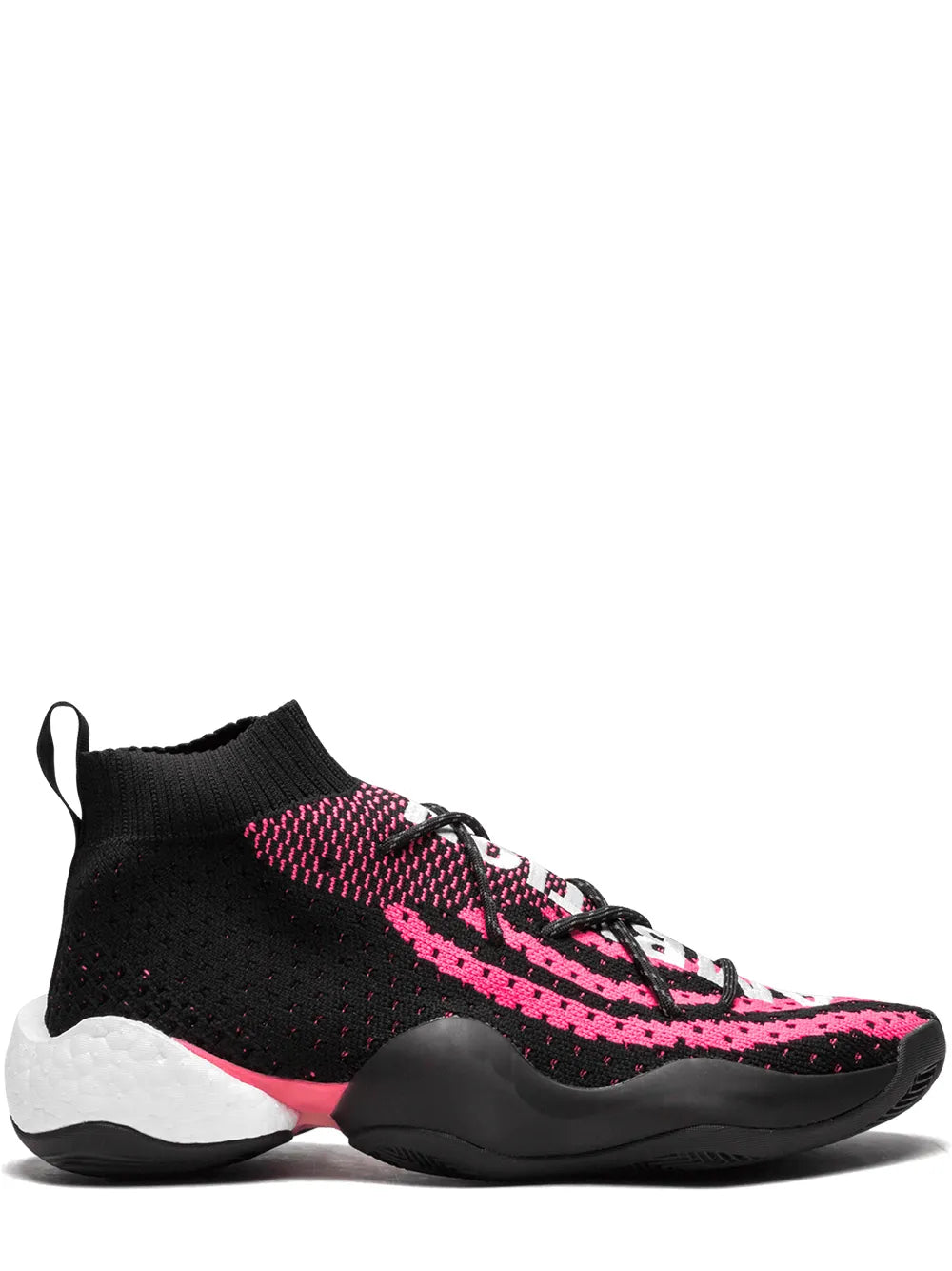 Crazy Byw Lvl 1 high-top sneakers, black upper with pink stripe detailing
