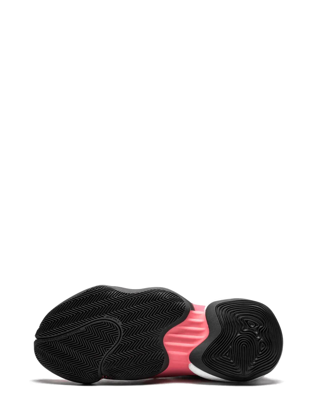 Crazy Byw Lvl 1 outsole tread sole in black with pink heel accent