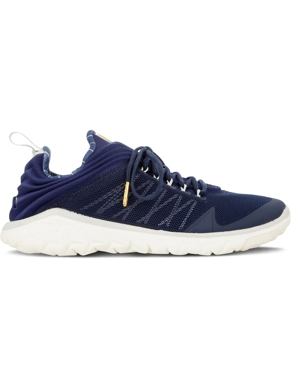 Navy Jordan Flight Flex low-top sneakers with laces and textured upper, white sole