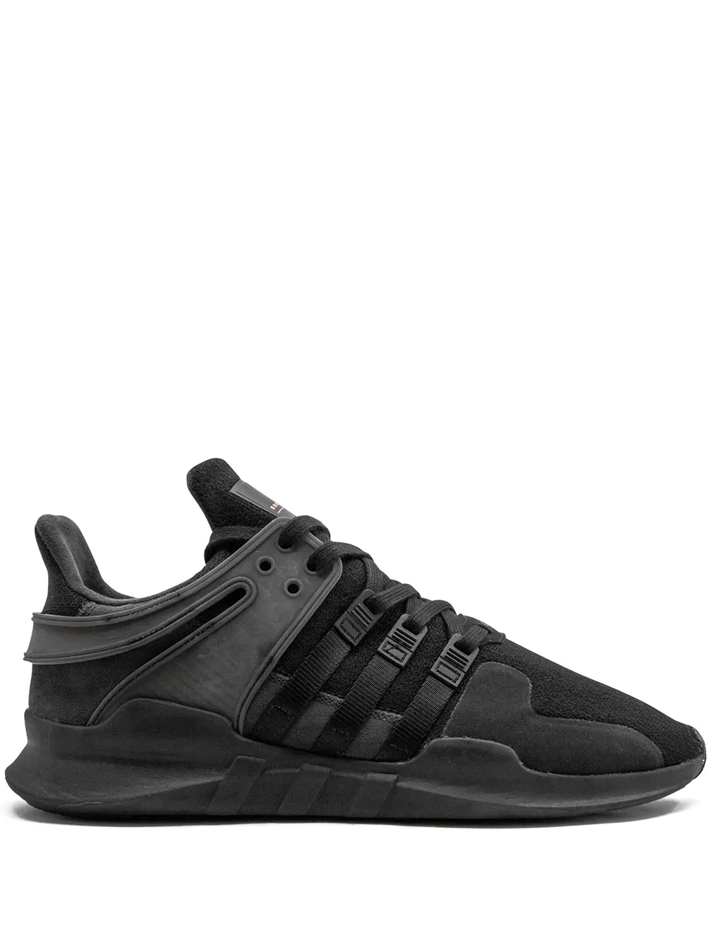 Black adidas EQT Support ADV sneakers with suede overlays and three-striped cage