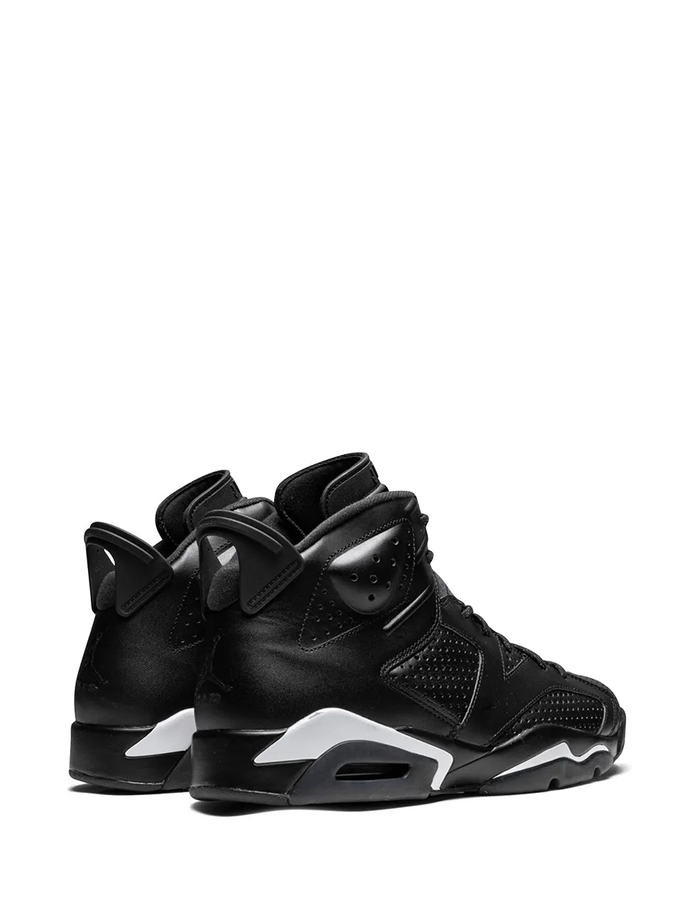 Black high-top sneakers with heel tab and sculpted midsole detail