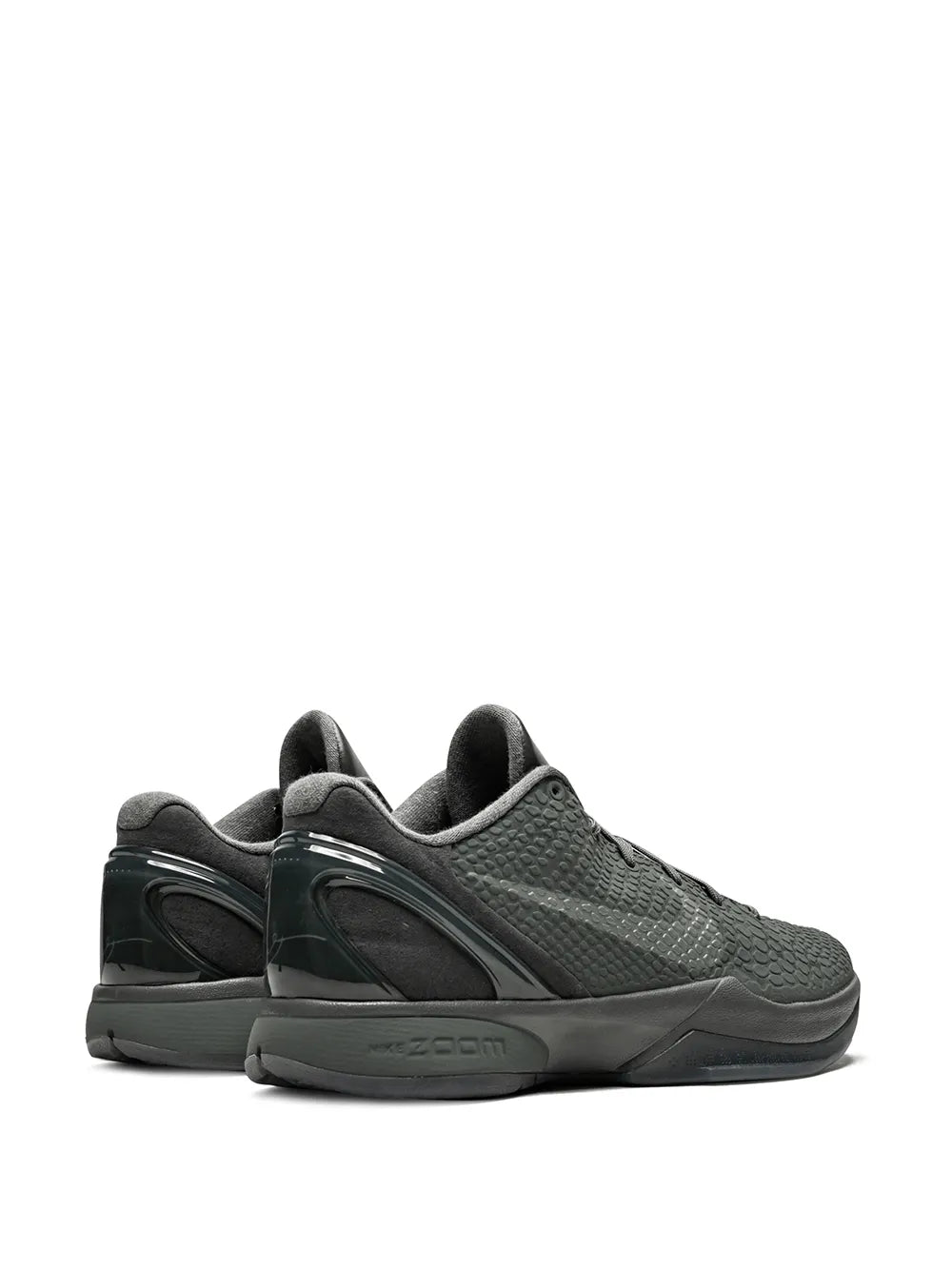 Dark gray basketball sneakers, side view with lace-up fronts