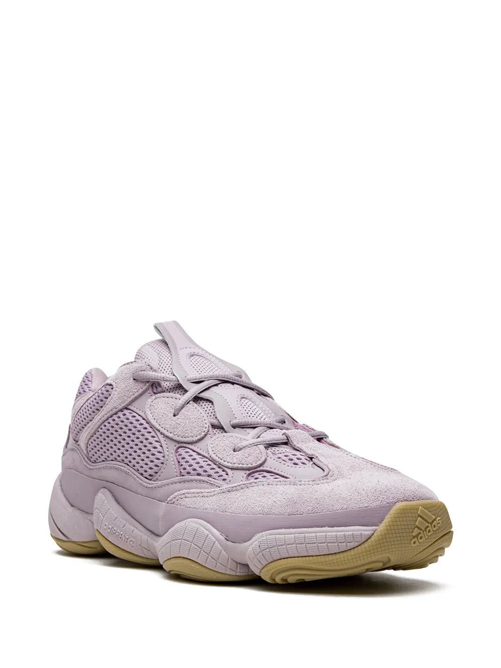 adidas Yeezy 500 low-top sneaker, lilac mesh upper lace-up, gum outsole