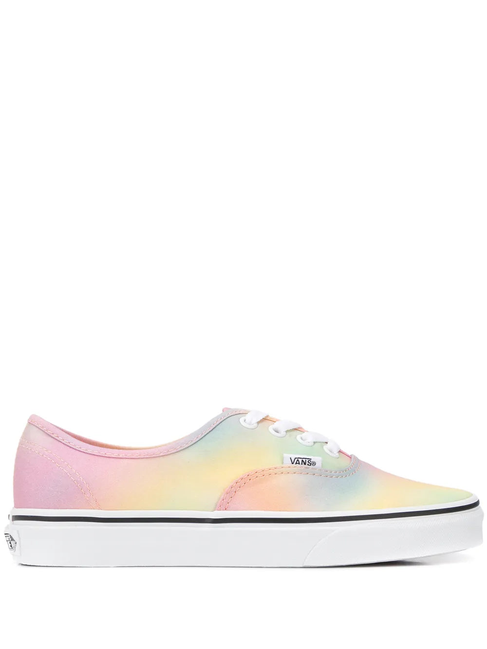 Iridescent canvas low-top sneakers with white laces and white rubber sole