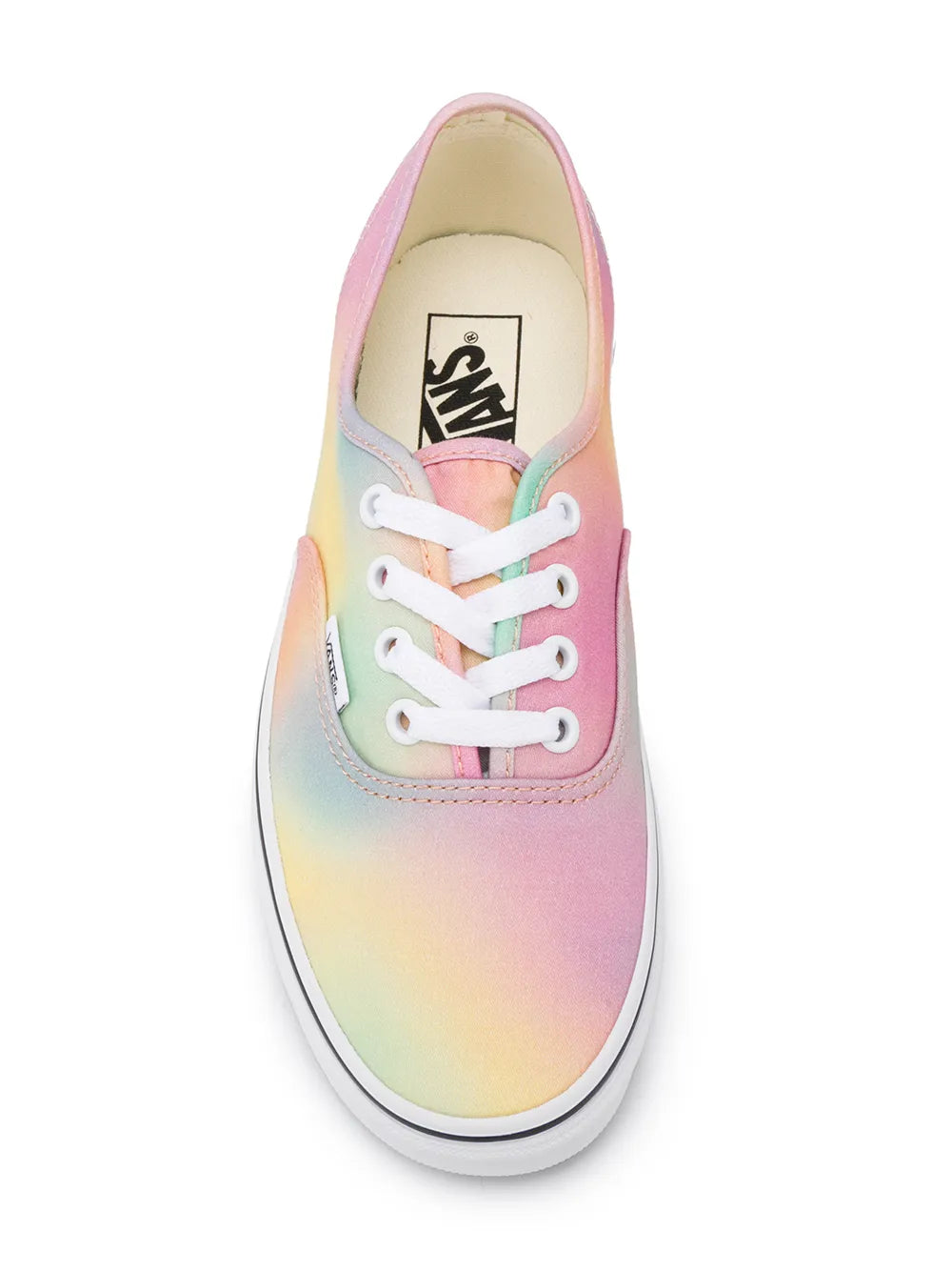 Iridescent canvas low-top sneakers with Vans logo insole and white laces