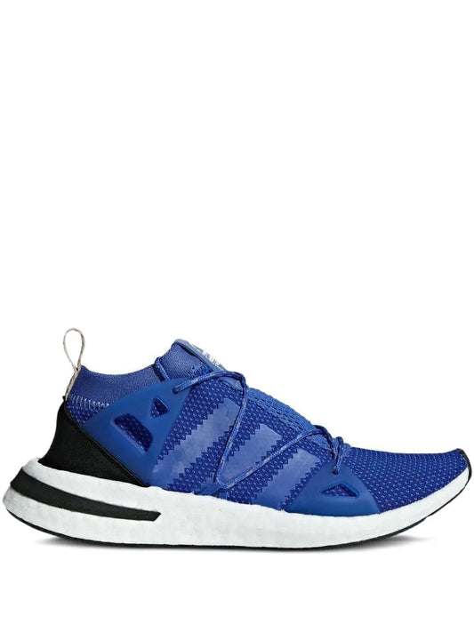 adidas Arkyn lace-up running shoe in blue with black heel and white sole