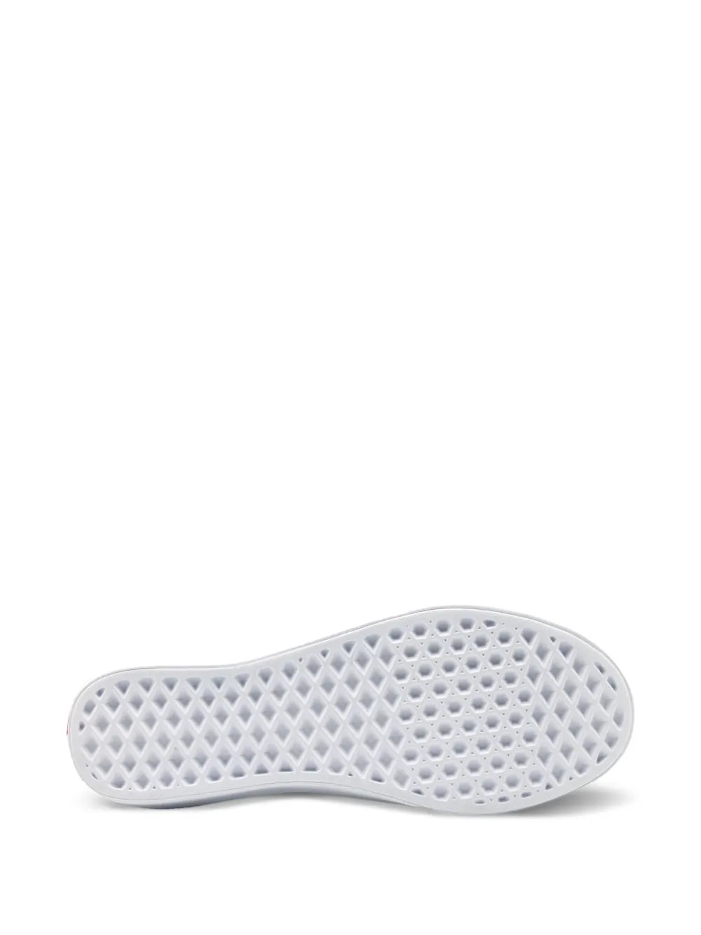 White rubber outsole for high-top skate sneakers with diamond tread