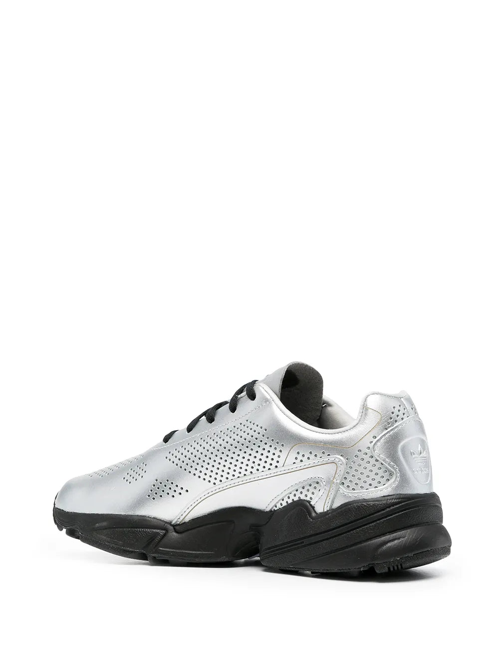 Adidas Falcon Allluxe sneakers, white upper with black heel counter and chunky sole