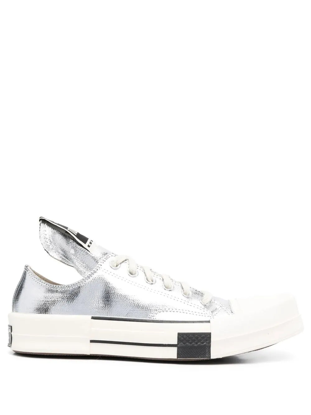 Converse x Rick Owens Drkshdw Chuck 70 low-top in white with black side stripe