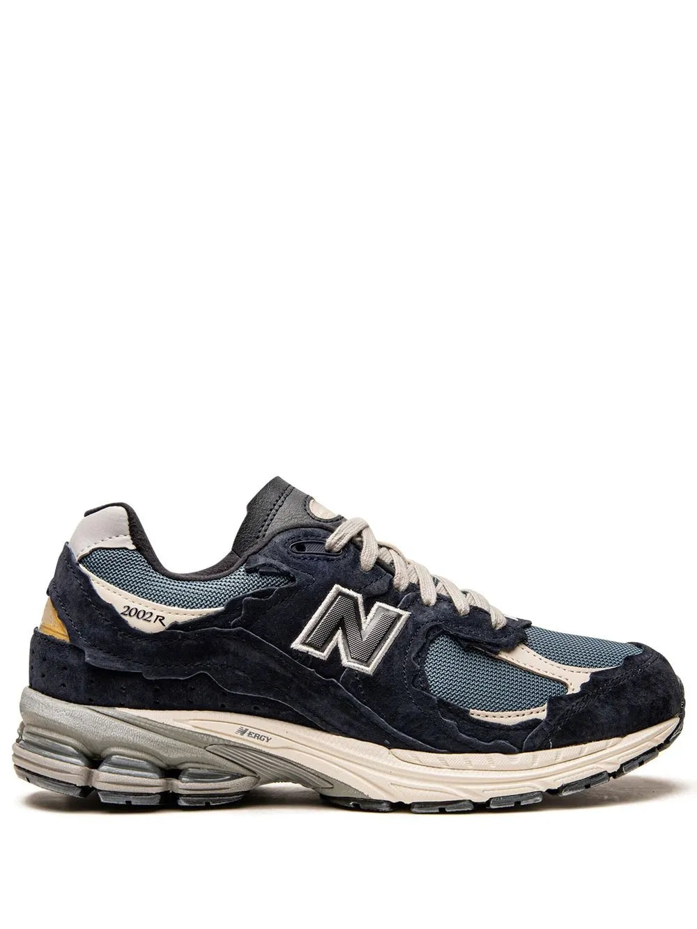 New Balance 2002R low-top sneakers, dark navy with N logo, lace-up
