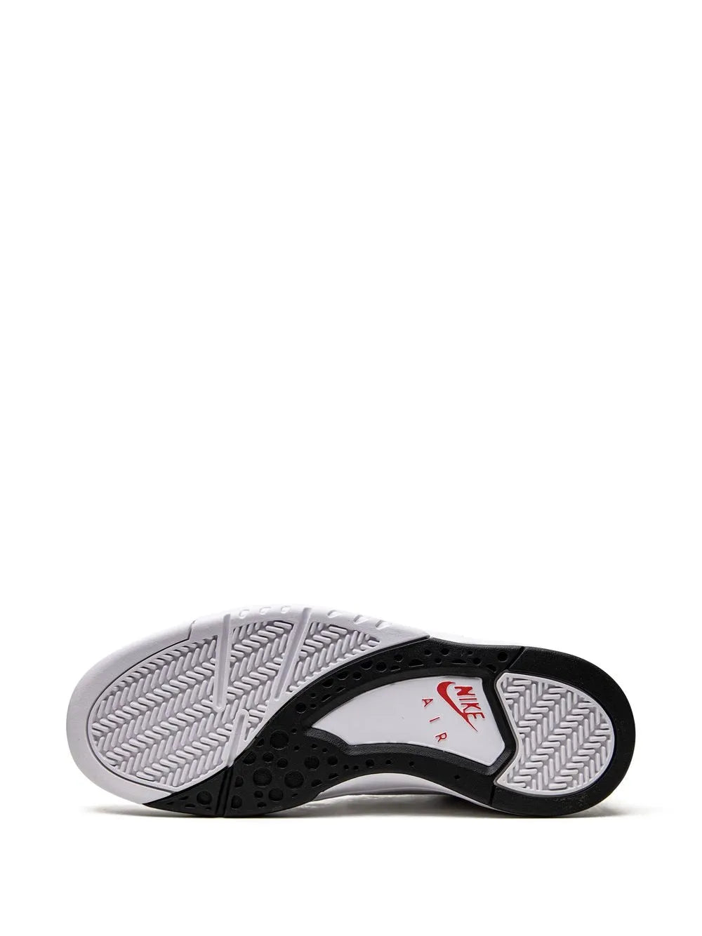 Nike Air Flight Lite mid-top sneaker outsole, white tread with black heel section