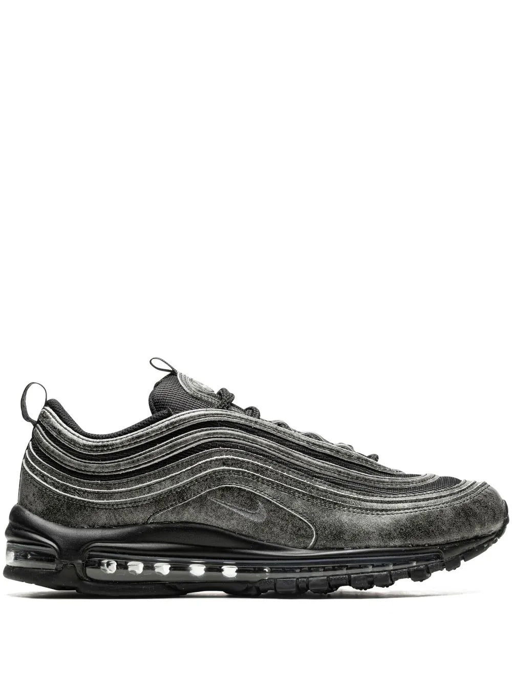 Black Nike x Comme des Garçons Air Max 97 sneaker, side view