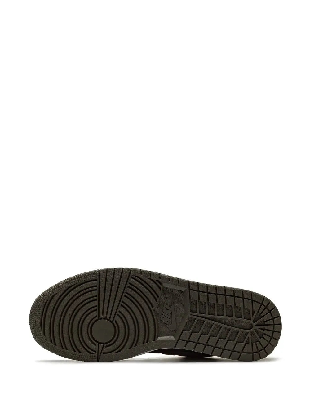 Low-top sneaker rubber outsole with grippy tread and circular traction pattern