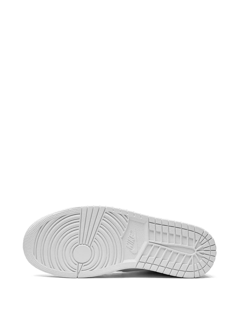 White rubber outsole for mid-top sneaker with traction tread pattern