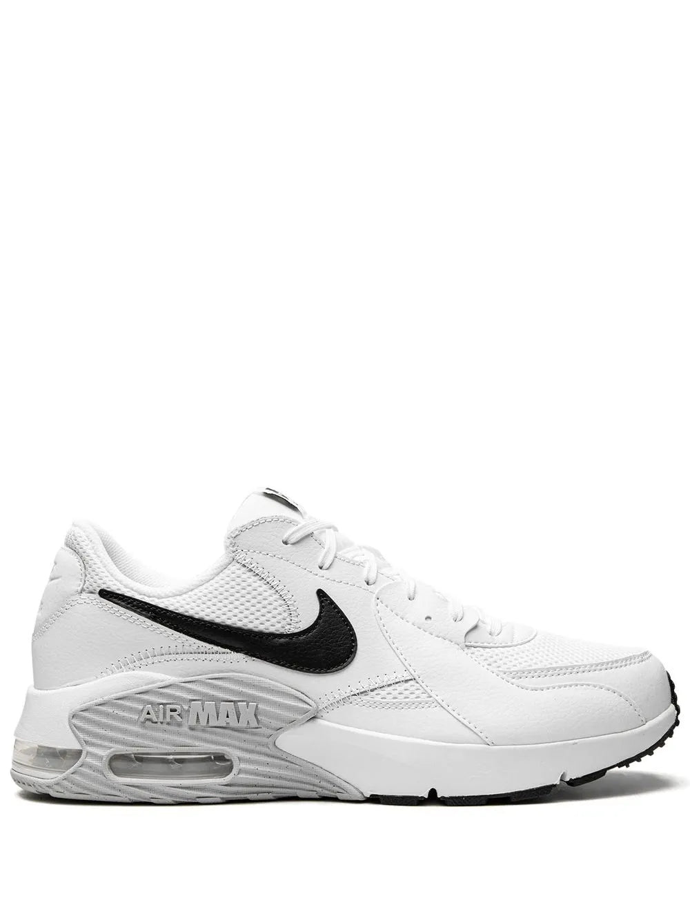 Nike Air Max Excee low-top sneakers, white upper with black swoosh and Air Max sole
