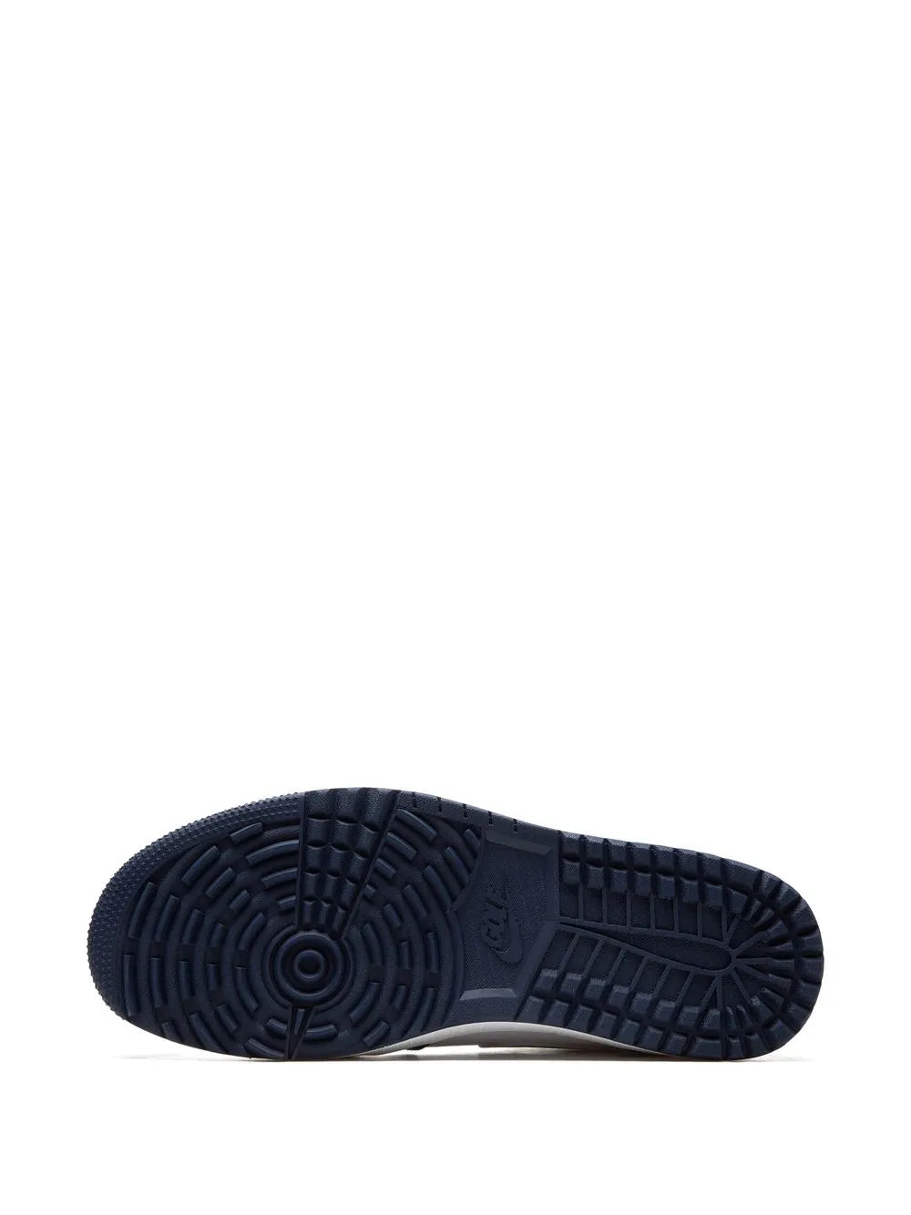 Navy rubber outsole for high-top sneakers with textured traction tread
