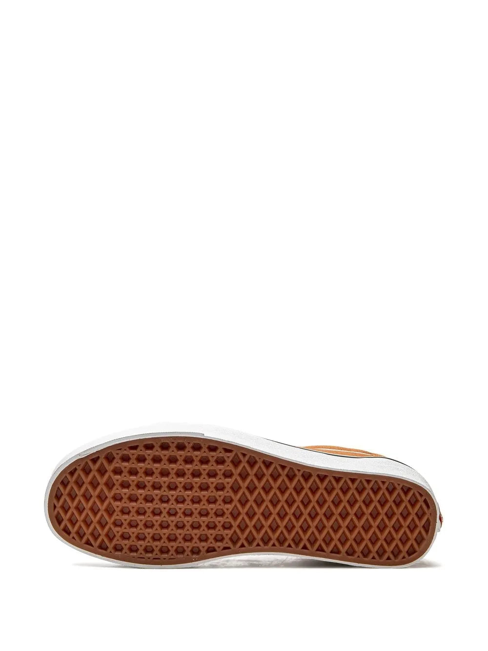 Brown textured rubber outsole for Vans skate sneakers