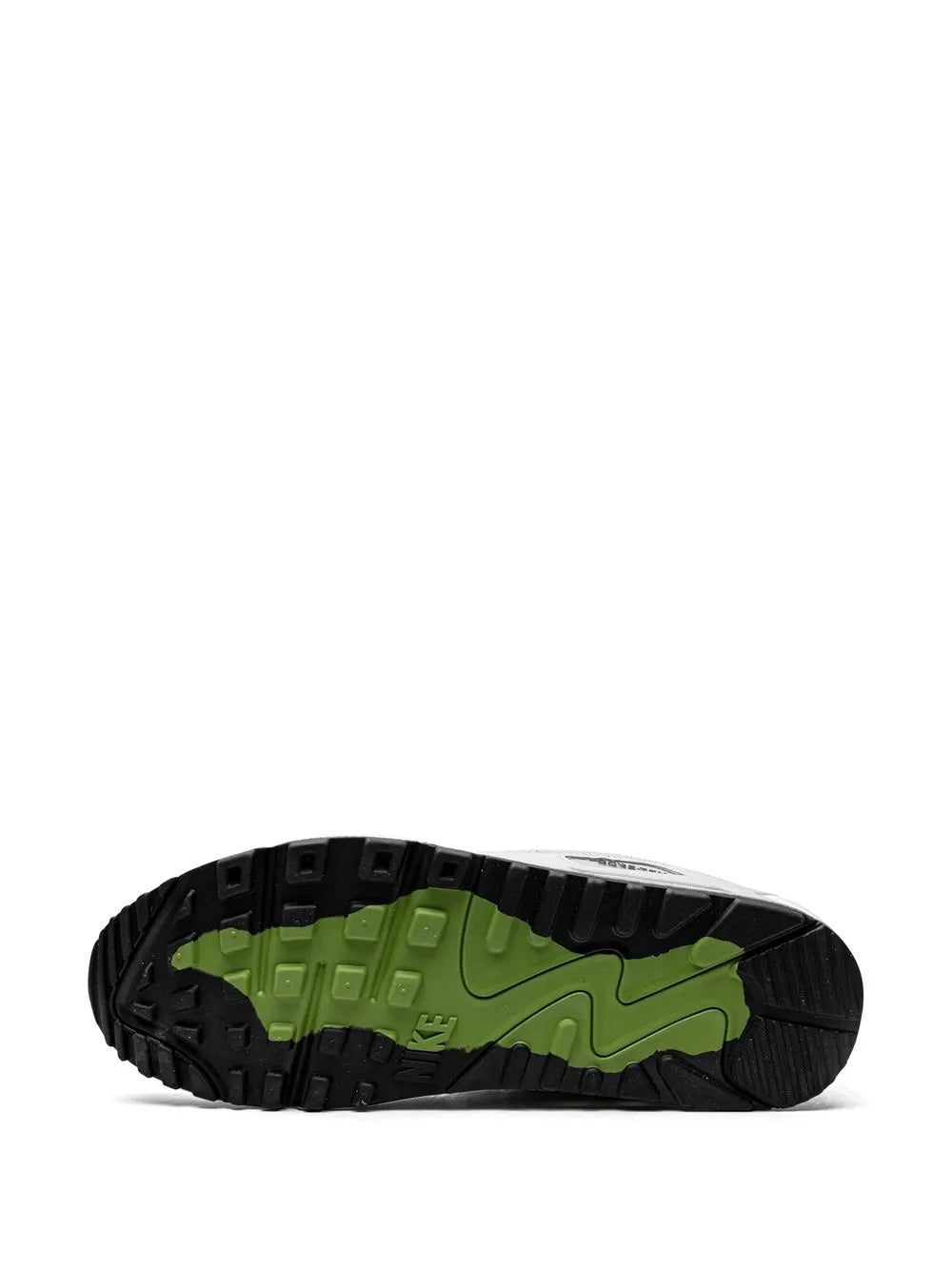 Air Max 90 GORE-TEX outsole, black tread with green detailing.