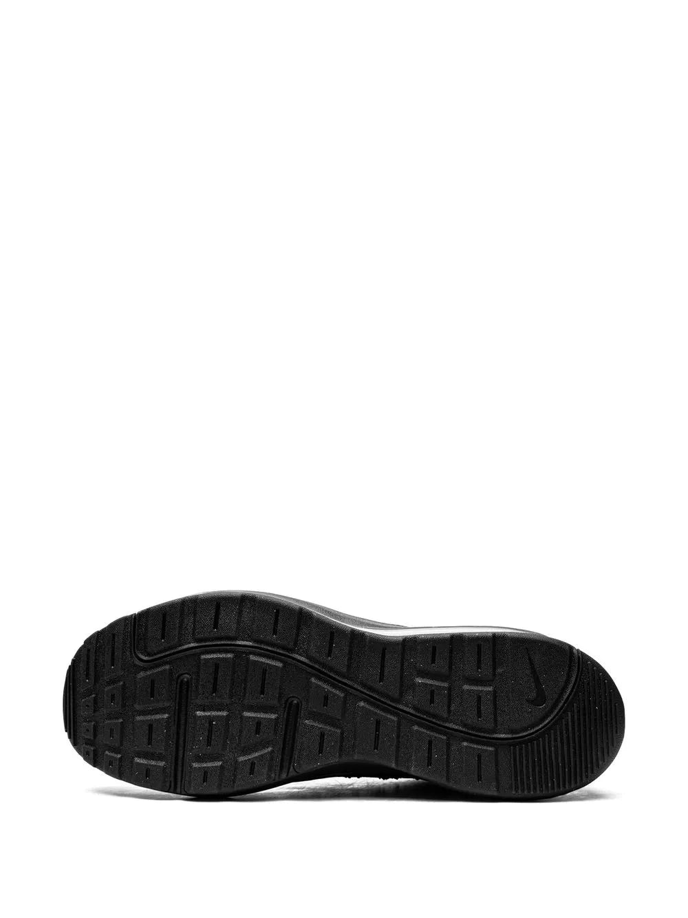 Black rubber outsole with deep tread pattern for grip