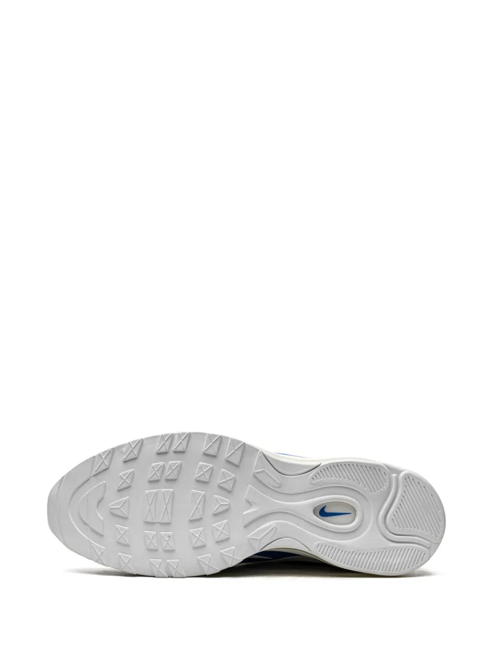 Nike Air Max 97 UL outsole, gray tread with Nike swoosh logo on heel