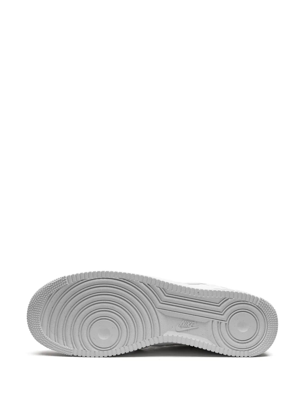 White rubber outsole with circular traction pattern