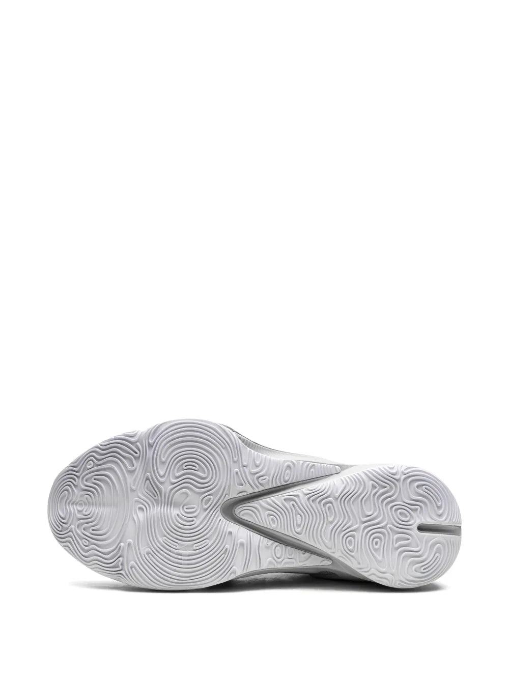 Grey Nike Zoom Freak 3 outsole view with textured rubber traction pattern