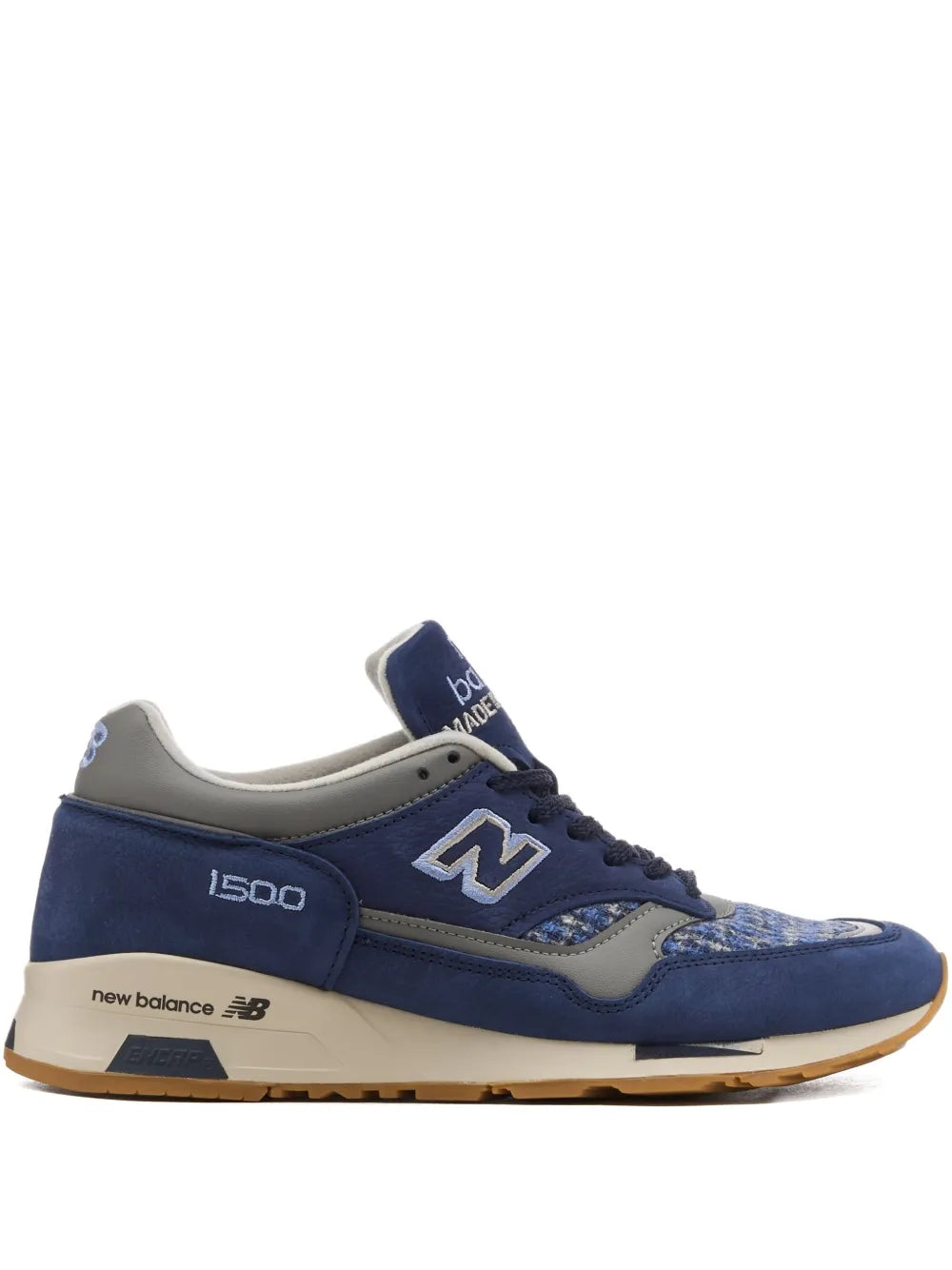 New Balance 1500 lace-up sneakers in navy with N logo and gum outsole