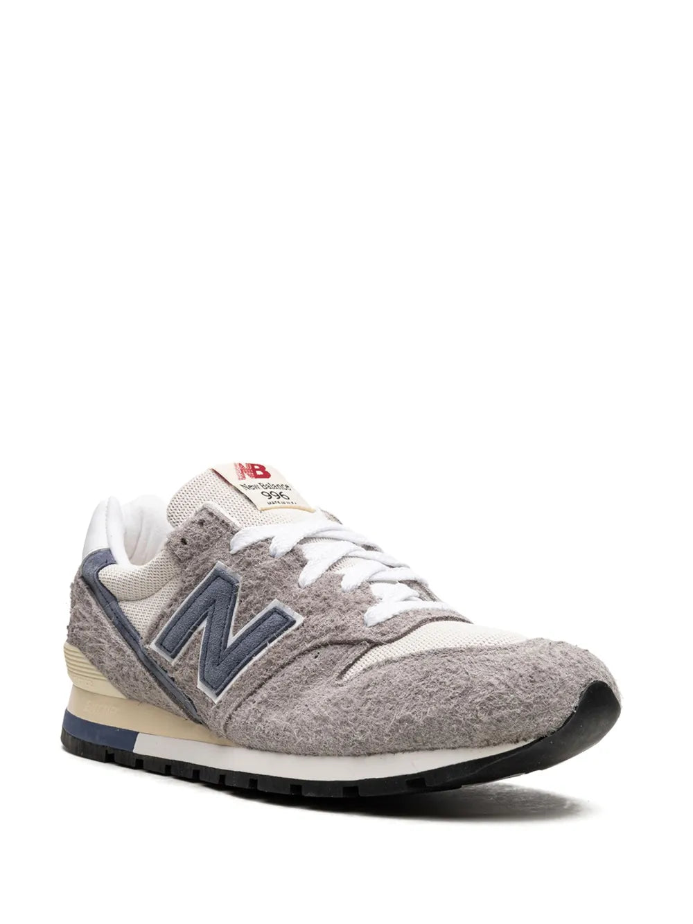 New Balance 996 sneakers, grey suede with navy side panel and white lace-up