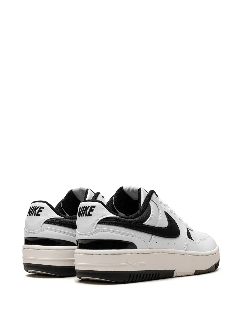 Nike Gamma Force low-top sneakers, white upper with black accents and rear branding
