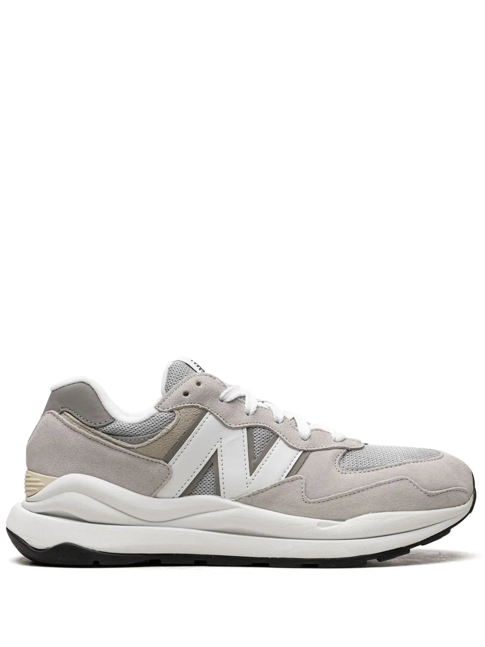 New Balance 57/40 grey-and-white low-top sneakers, lace-up, N logo