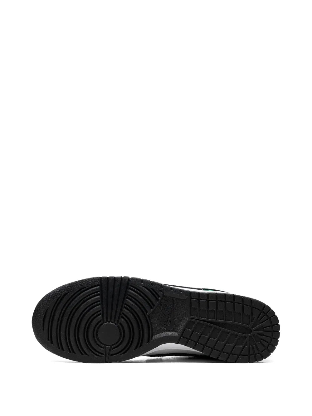 Nike Dunk Low outsole, black rubber tread for traction